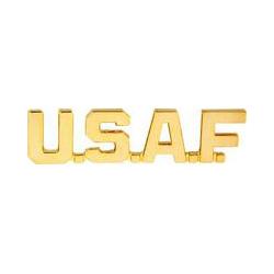 Script Pin: U.S.A.F (Gold) Image