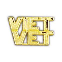 Script Pin: VIET VET - (Stacked) Gold Image