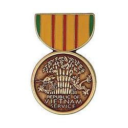 Mini Medal Hat Pin: Vietnam Service Medal Image