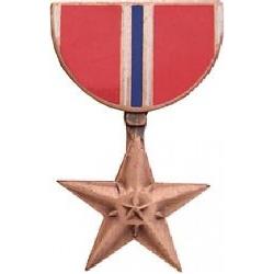 Mini Medal Hat Pin : Bronz Star Image