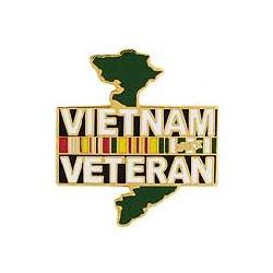 Pin Vietnam Veteran with Ribbon Bar Image