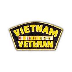 Pin VN: Vietnam Veteran w/Ribbon Bar Image