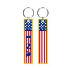 Key Ring: American Flag with USA Image