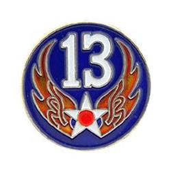 USAF Pin: 13th Air Force (Round) Image