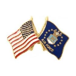 USAF Pin: US Flag & AF Flag Image