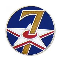 USAF Pin: 7th Air Force (Round) Image