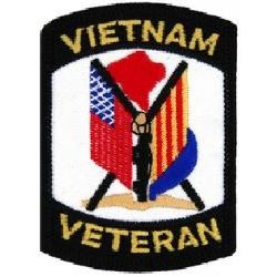 Patches: Vietnam Veteran with US & VN Flags Image