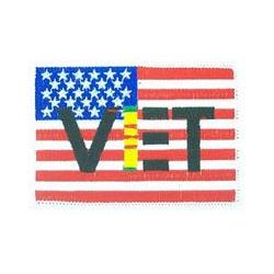 Patches: America Flag with Vet in Center Image