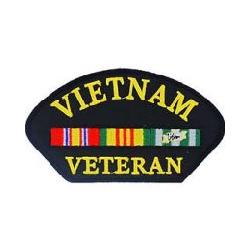 Hat Patch: Vietnam Veteran with Ribbon Bar Image