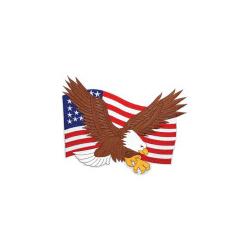 PatchBack: American Flag with Eagle Image