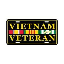 License Plate: Vietnam Veteran with Ribbon Bar Image