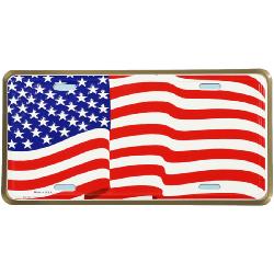 License Plate: American Flag Image