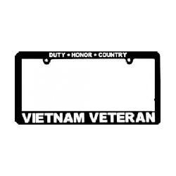 License Frame: Vietnam Veteran -Duty-Honor-Country Image