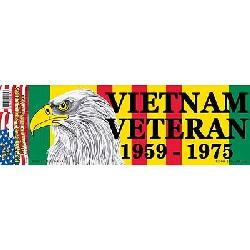 Bumper Sticker: Vietnam Vet Service Ribbon Eagle Image