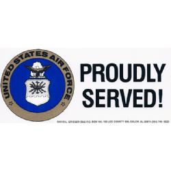 Bumper Stickers: USAF Proudly Served Image
