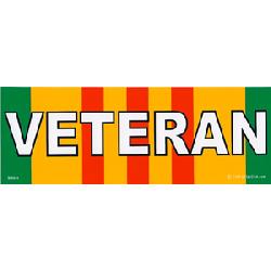 Bumper Sticker: Vietnam Service Ribbon/Veteran Image