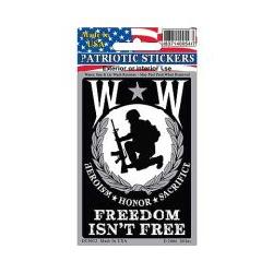 Window Decal: Wounded Warrior Freedom Isn't Free Image