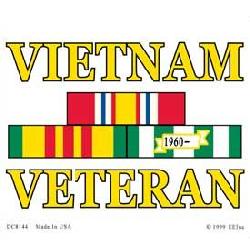 Decal: Vietnam Veteran with Ribbon Bar Image