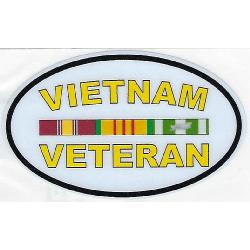 Decal: Vietnam Veteran with Ribbon Image