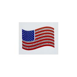 Decal: American Flag Window Bling Image