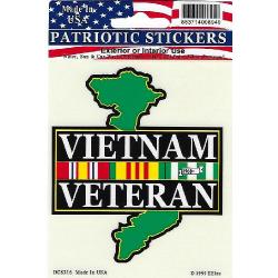 Decal: Vietnam Veteran with Ribbon Bar Image