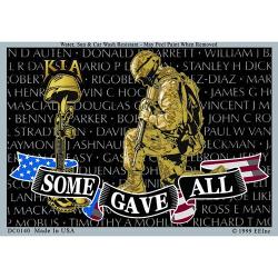 Decal: Vietnam Wall with Soldier. Image