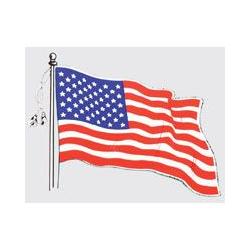 Window Stickers: U.S.A. Wavy Flag Image