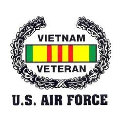 Window Stickers: Vietnam Veteran USAF with Wreath Image