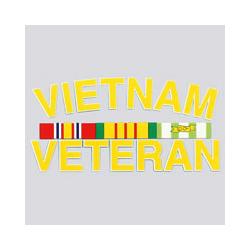 Window Stickers: Vietnam Veteran w/ Ribbon Bar Image