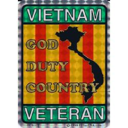 Window Sticker: Vietnam Veteren God*Duty*Country Image