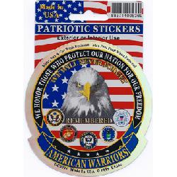 Window Sticker: American Heros Image