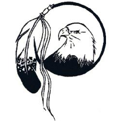 Native Amer Decal: Black Eagle Dream Catcher Image