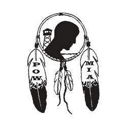 Native American: POW/MIA Decal Black (small) Image