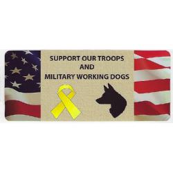 Sticker: Support Our Troops MWD Image